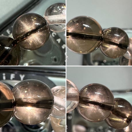 ガウリシャンカール産天然ヒマラヤスモーキークォーツ デザインブレスレット⑤ Gaurishankar SmokyQuartz Design Bracelet