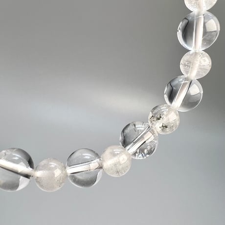 【カイラス産】"手磨き"天然ヒマラヤ水晶デザインブレスレット/Kailash Himalayan Quartz Design Bracelet