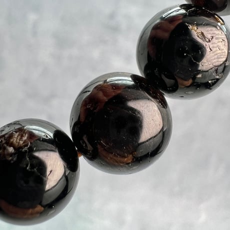 ネパール産🇳🇵ヒマラヤドラバイトトルマリン ブレスレット11~12mm内径16/Nepal Himalayan dravite tourmaline Bracelet