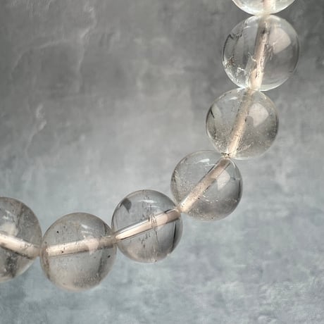 【カイラス産】"手磨き加工"天然ヒマラヤ水晶ブレスレット②/Kailash Himalayan Quartz Bracelet