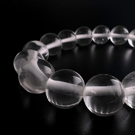 【アンナプルナ産】"手磨き加工"天然ヒマラヤ水晶ブレスレット12mm内径16.8cm/Annapurna Himalayan Quartz  Bracelet