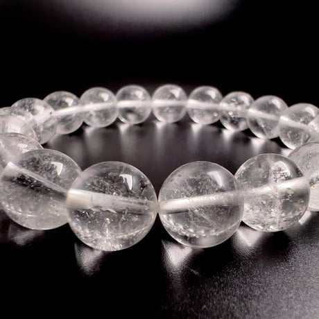 【アンナプルナ産】"手磨き加工"天然ヒマラヤ水晶ブレスレット③10mm内径16cm/Annapurna Himalayan Quartz  Bracelet