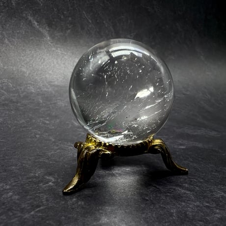 【ガネッシュヒマール産】ナチュラルレインボーイン天然ヒマラヤ水晶丸玉/Ganesh Himal Natural Rainbow In Himalayan Quartz Sphere