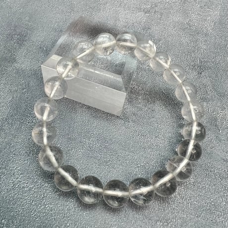 【ガネッシュヒマール産】天然ヒマラヤ水晶ブレスレット9.6~9.9mm内径17cm/Ganesh Himal Himalayan Quartz Bracelet