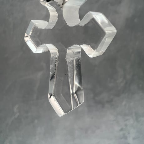 【ガネッシュヒマール産】天然ヒマラヤ水晶クロスペンダントトップ②/Ganesh Himal Himalayan Quartz Cross Pendant Top