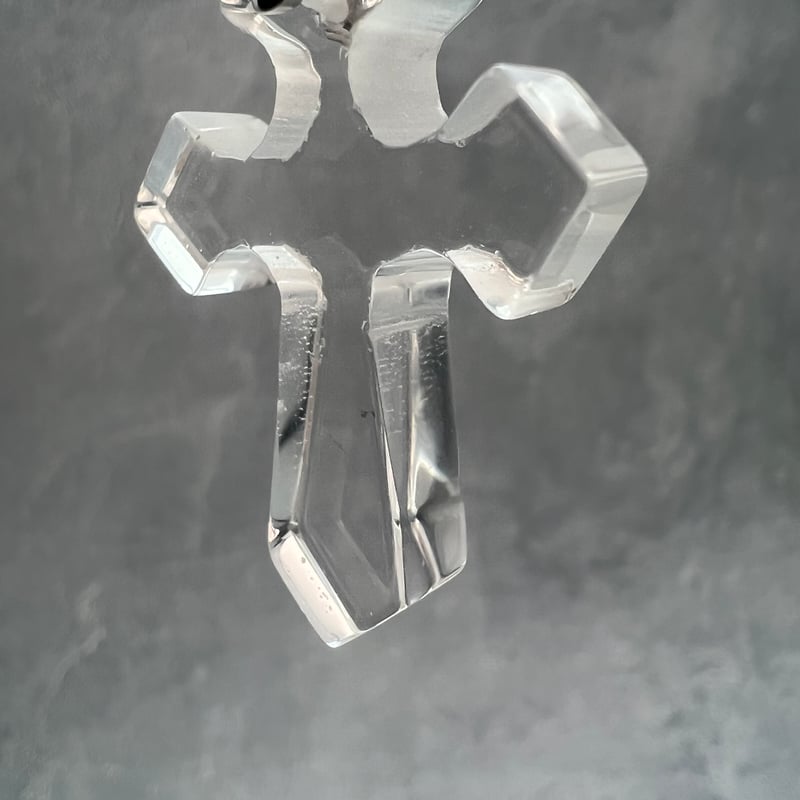 ガネッシュヒマール産】天然ヒマラヤ水晶クロスペンダントトップ②