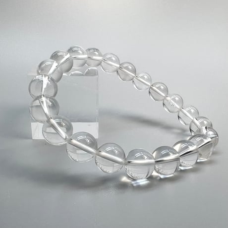 【ハイクオリティー】ガネッシュヒマール産天然ヒマラヤ水晶ブレスレット10mm内径18cm/High Quality Ganesh Himal Himalayan Quartz Bracelet