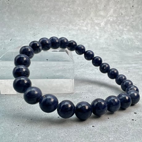 【天然サファイア】ブレスレット(7mm/内径15cm)①/Sapphire Bracelet