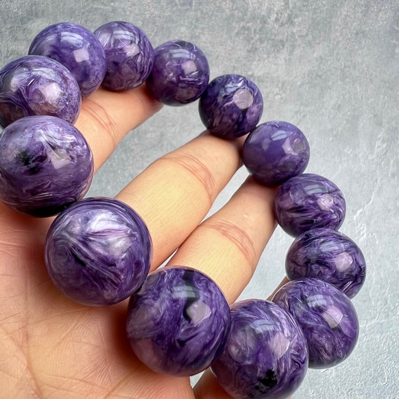 チャロアイトブレスレット18mm内径18cm/Charoite Bracelet | RUNTA