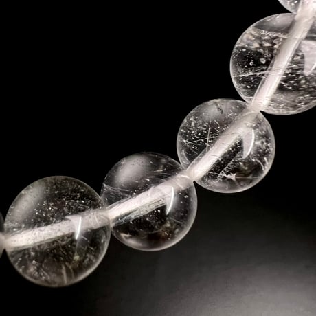 【アンナプルナ産】"手磨き加工"天然ヒマラヤ水晶ブレスレット②10mm内径17cm/Annapurna Himalayan Quartz Bracelet