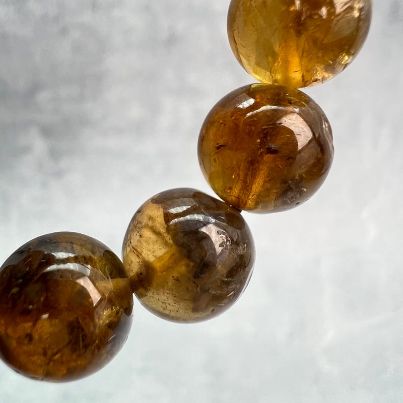 ネパール産🇳🇵ハニートルマリンブレスレット10mm内径15/Nepal Honey