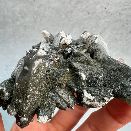 【ガネッシュヒマール産】クローライトイン天然ヒマラヤ水晶クラスター/Ganesh Himal Chlorite in Himalayan Quartz Cluster