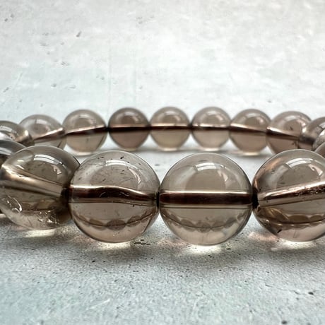 【ガウリシャンカール産】天然ヒマラヤスモーキークォーツブレスレット11mm内径16.5/Gaurishankar Himalayan Smoky Quartz Bracelet