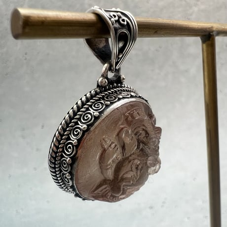 【ガウリシャンカール産】天然ヒマラヤスモーキークォーツ"ガネーシャ様"ペンダントトップ②/Gaurishankar Himalayan Smoky Quartz "Ganesha" pendant