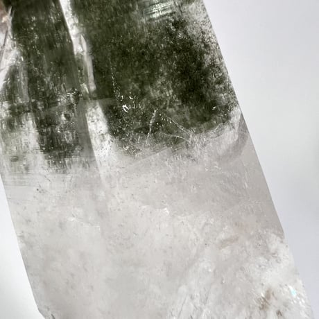 【ガネッシュヒマール産】クローライトイン天然ヒマラヤ水晶ナチュラルポイント③ Ganesh Himal Chlorite in Himalayan Quartz Natural Point