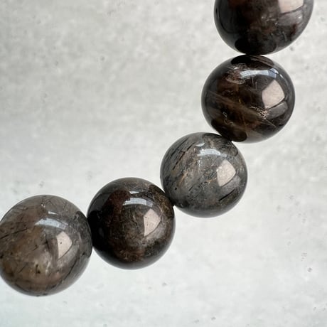 【ガネッシュヒマール産】アクチノライトイン天然ヒマラヤ水晶デザインブレスレット/Ganesh Himal Actinolite in Himalayan Quartz Design Bracelet