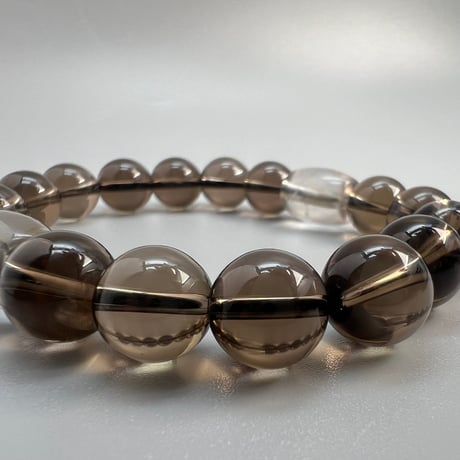 【ガウリシャンカール産】天然ヒマラヤスモーキークォーツ デザインブレスレット/Gaurishankar SmokyQuartz Design Bracelet