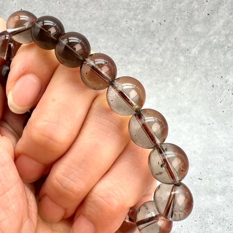 【ガウリシャンカール産】天然ヒマラヤスモーキークォーツブレスレット11mm内径16.5/Gaurishankar Himalayan Smoky Quartz Bracelet