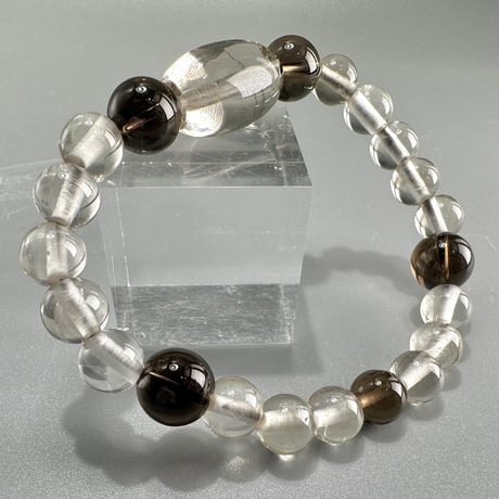 ガウリシャンカール産天然ヒマラヤスモーキークォーツ デザインブレスレット2️⃣ Gaurishankar SmokyQuartz Design Bracelet