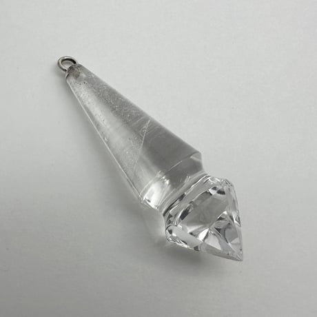 【ガネッシュヒマール産】天然ヒマラヤ水晶"手磨き加工"ペンデュラム(カット)/Ganesh Himal Himalayan Quartz Pendulum(Cut)