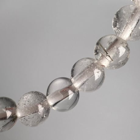 【カイラス産】"手磨き加工"天然ヒマラヤ水晶ブレスレット(5~7mm内径16cm)/Kailash Himalayan Quartz Bracelet