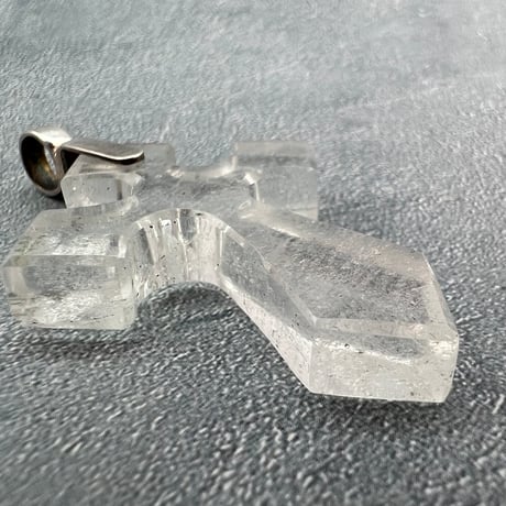 【ガネッシュヒマール産】天然ヒマラヤ水晶クロスペンダントトップ④/Ganesh Himal Himalayan Quartz Cross Pendant Top