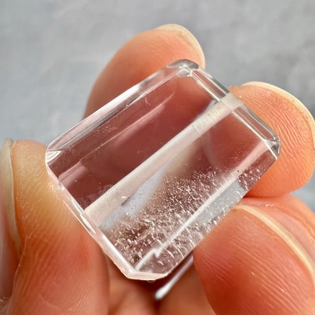 【ガネッシュヒマール産】天然ヒマラヤ水晶"手磨き加工"スクエアビーズ③/Ganesh Himal  Himalayan Quartz Square Beads