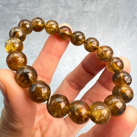 ネパール産🇳🇵ハニートルマリンブレスレット10mm内径15/Nepal Honey Tourmaline Bracelet