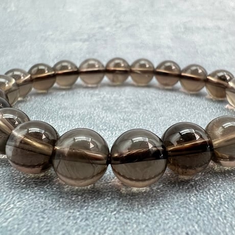 ハイクオリティ【ガウリシャンカール産】天然ヒマラヤスモーキークォーツブレスレット(8mm内径15cm)/Gaurishankar Himalayan Smoky Quartz Bracelet