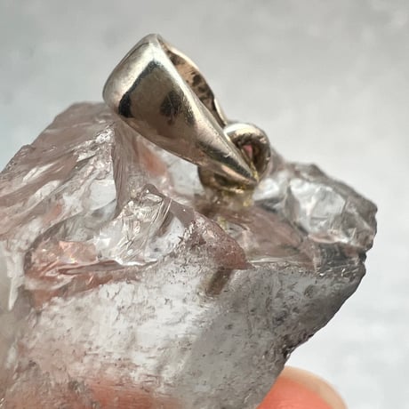 【カイラス産】天然ヒマラヤ水晶バチカン付きペンダントトップ④/Kailash Himalayan Quartz Pendant Top