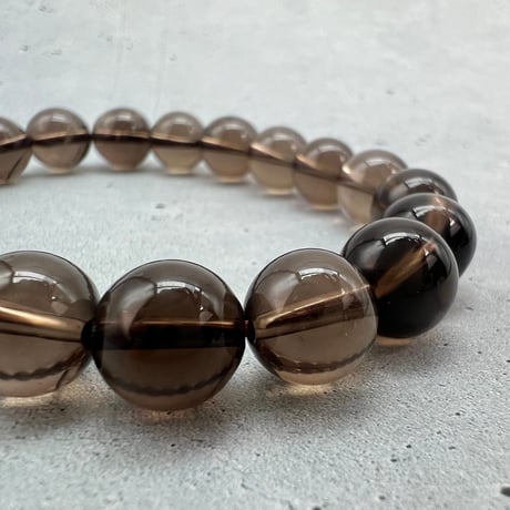 【ガウリシャンカール産】天然ヒマラヤスモーキークォーツブレスレット9mm内径16/Gaurishankar Himalayan Smoky Quartz Bracelet