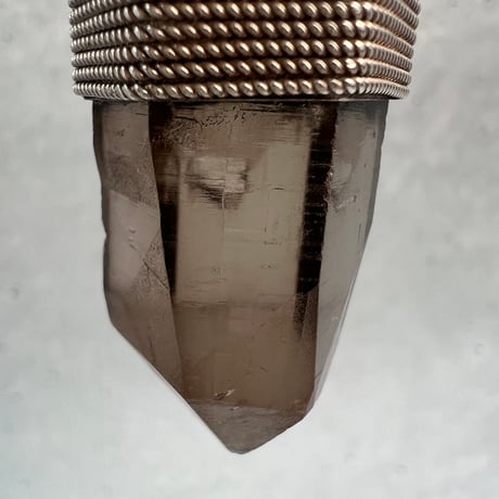 【ガウリシャンカール産】天然ヒマラヤスモーキークォーツ シルバー925ペンダントトップ/GauriShankar Himalayan Smoky Quartz S/V925Pendant Top