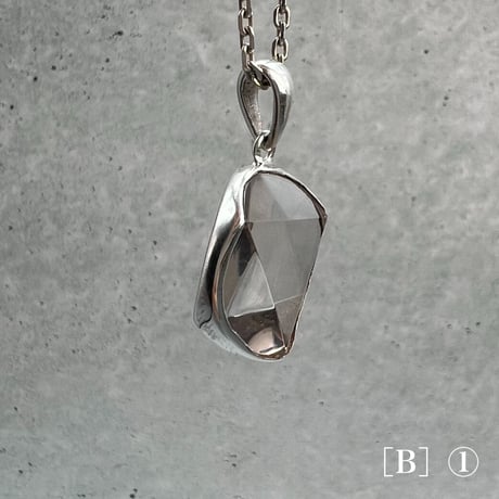 【ガウリシャンカール産】スモーキークォーツ"六芒星" シルバー925 ペンダントトップ［B］/Gaurishankar Smorky Quartz Hexagram Silver925 Pendant