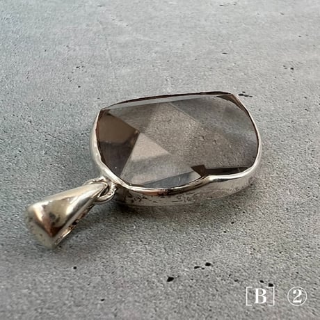 【ガウリシャンカール産】スモーキークォーツ"六芒星" シルバー925 ペンダントトップ［B］/Gaurishankar Smorky Quartz Hexagram Silver925 Pendant
