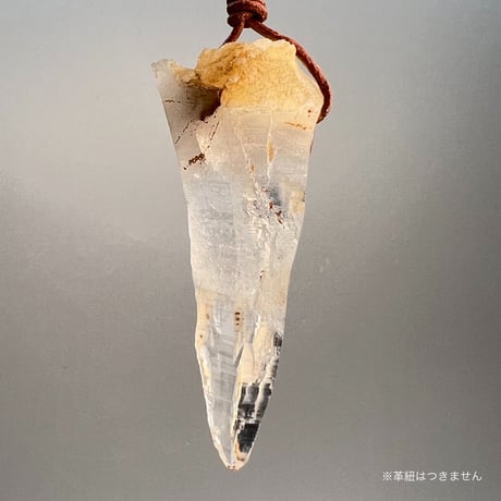 【ガネッシュヒマール産】リモナイトイン天然ヒマラヤ水晶ペンダントトップ/Ganesh Himal Natural Pendant Top