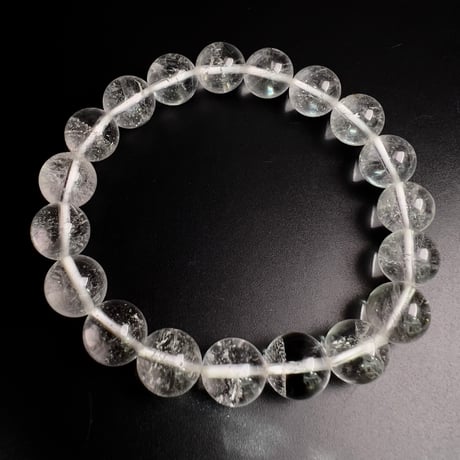 【アンナプルナ産】"手磨き加工"天然ヒマラヤ水晶ブレスレット②10mm内径16cm/Annapurna Himalayan Quartz  Bracelet