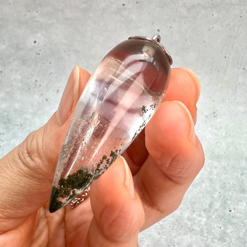 ガネッシュヒマール産】クローライト入り天然ヒマラヤ水晶