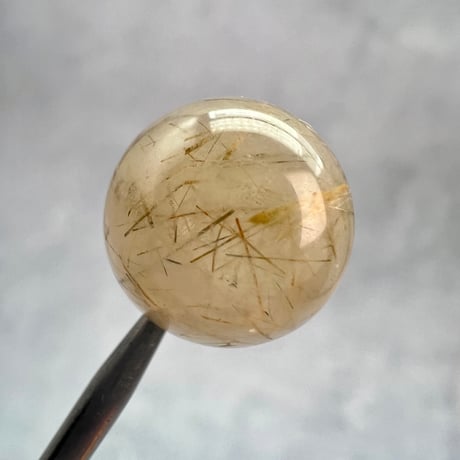 【ガネッシュヒマール産】アクチノライトイン天然ヒマラヤ水晶ビーズ⑬/Ganesh Himal Actinolite in Himalayan Quartz beads