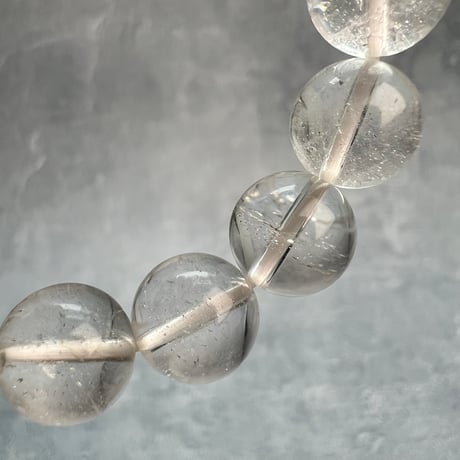 【カイラス産】"手磨き加工"天然ヒマラヤ水晶ブレスレット②/Kailash Himalayan Quartz Bracelet