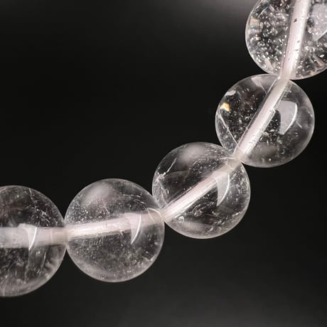 【アンナプルナ産】"手磨き加工"天然ヒマラヤ水晶ブレスレット①10mm内径17cm/Annapurna Himalayan Quartz  Bracelet