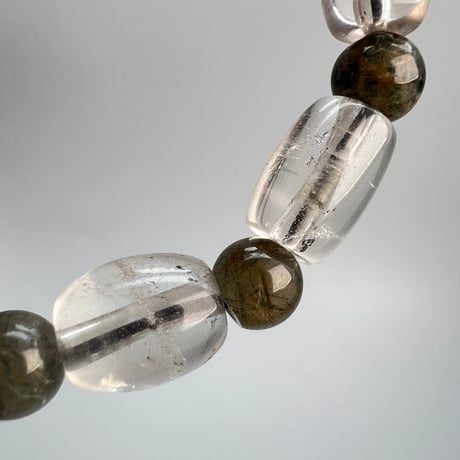 【デザインブレスレット】ガネッシュヒマール産&ガウリシャンカール産天然ヒマラヤ水晶/Ganesh Himal&Gaurishankar Himalayan Quartz Design Bracelet