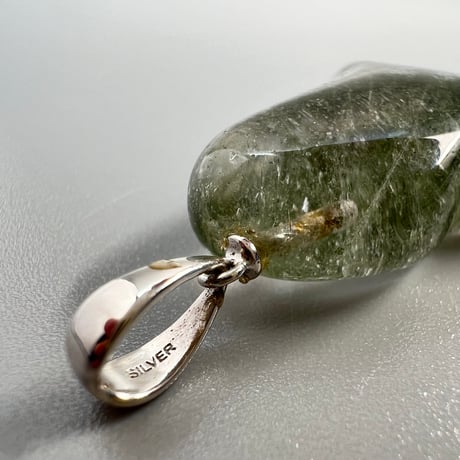 【ガネッシュヒマール産】クローライトインヒマラヤ水晶"ハート型ペンダントトップ"/Ganesh Himal Chlorite in "Heat Pendant Top"
