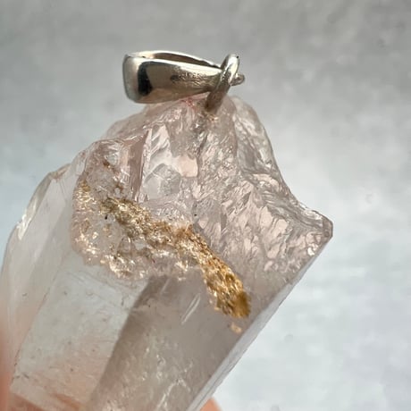 【カイラス産】天然ヒマラヤ水晶バチカン付きペンダントトップ②/Kailash Himalayan Quartz Pendant Top