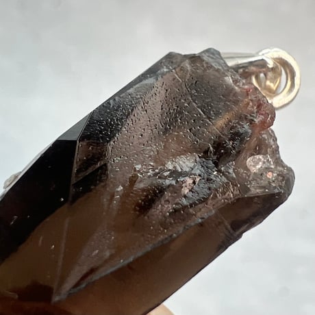 【ガウリシャンカール産】天然ヒマラヤスモーキークォーツ バチカン付きペンダントトップ/Gaurishankar HimalayanSmoky Silver925 pendant top