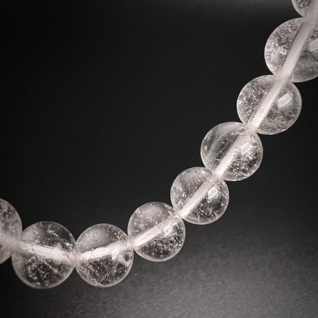 【アンナプルナ産】"手磨き加工"天然ヒマラヤ水晶ブレスレット8mm内径17cm/Annapurna Himalayan Quartz  Bracelet