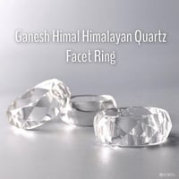 【ガネッシュヒマール産】天然ヒマラヤ水晶ファセットリング(16号〜19.5号) /Ganesh Himal Himalayan Quartz Facet Ring