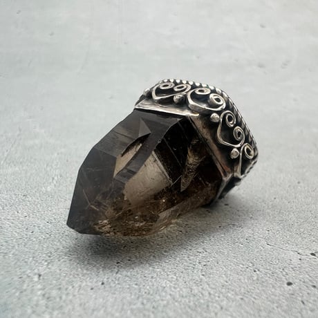 【ガウリシャンカール産】天然ヒマラヤスモーキークォーツ シルバー925ペンダントトップ/GauriShankar Himalayan Smoky Quartz S/V925Pendant Top
