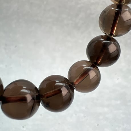【ガウリシャンカール産】天然ヒマラヤスモーキークォーツブレスレット9mm内径16/Gaurishankar Himalayan Smoky Quartz Bracelet