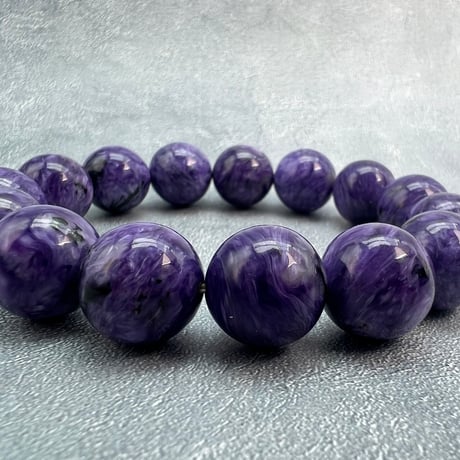 チャロアイトブレスレット14mm内径17cm/Charoite Bracelet