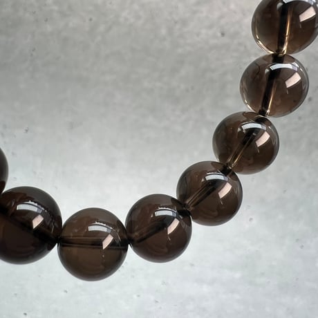 ハイクオリティ【ガウリシャンカール産】天然ヒマラヤスモーキークォーツブレスレット(10mm内径17cm)/Gaurishankar Himalayan Smoky Quartz Bracelet